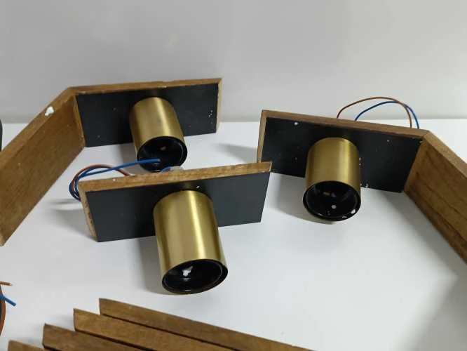 Pakabinamas šviestuvas Ecost prekė po grąžinimo Homemania Pendant Lamp Metal Gold Juodas Wood (Atnaujinta)