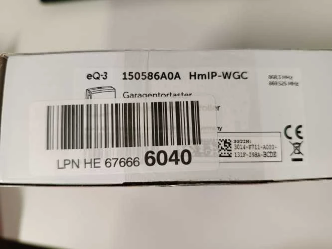 Ecost prekė po grąžinimo, Homematic Ip Smart Home 150586A0 Garažo vartų valdymas (Atnaujinta)