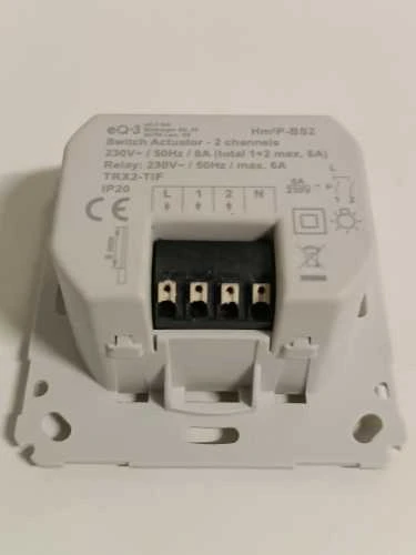 Ecost prekė po grąžinimo Homematic IP Smart Home 156757A0 Switch Actuator for Brand Switch - 2 Gang (Atnaujinta)
