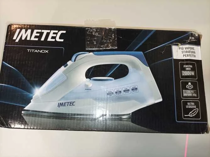 Ecost prekė po grąžinimo, Imetec Titanox K109 garinis lygintuvas su nerūdijančio plieno plokšte 0,23 (Atnaujinta)