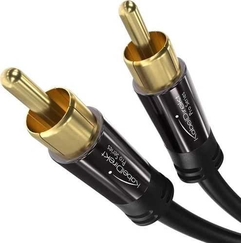 Ecost prekė po grąžinimo, KabelDirekt 799422539808 garso kabelis 3 m RCA Juoda (Atnaujinta)