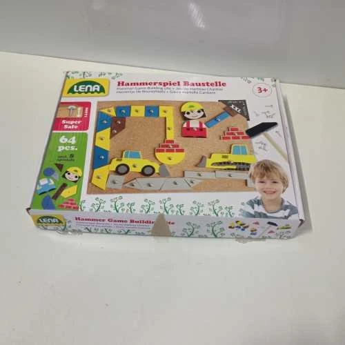 Ecost prekė po grąžinimo Lena 65828 plaktuko žaidimas su 64 spalvotais elementais ir kamštine pagrin (Atnaujinta)