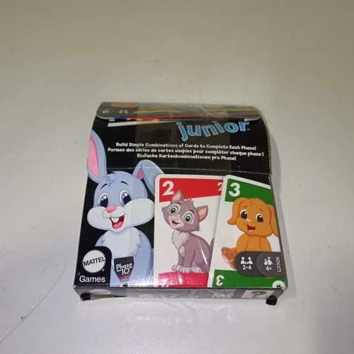 Ecost prekė po grąžinimo Mattel Games GXX06 - Phase 10 Junior kortų žaidimas, nuo 4 metų (Atnaujinta)