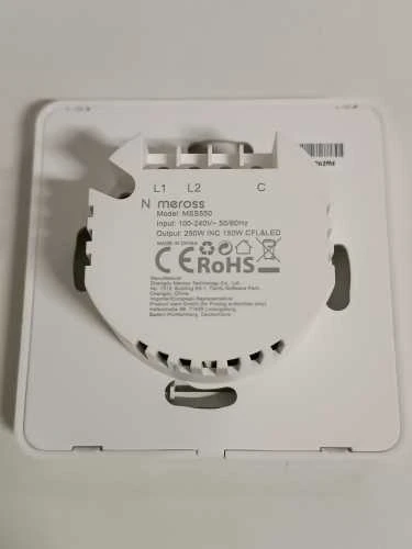 Ecost prekė po grąžinimo Meross HomeKit Smart Light Switch, 2way WiFi Wall Switch reikalauja neutral (Atnaujinta)