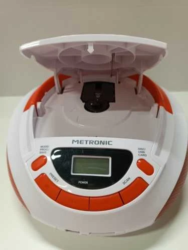 Ecost prekė po grąžinimo, Metronic CD/MP3 radijas raudona/balta (Atnaujinta)