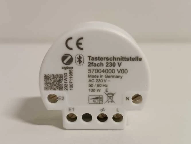 Ecost prekė po grąžinimo NEXENTRO Zigbee 57004000 Push Button Interface Double for Smart Home Retrof (Atnaujinta)