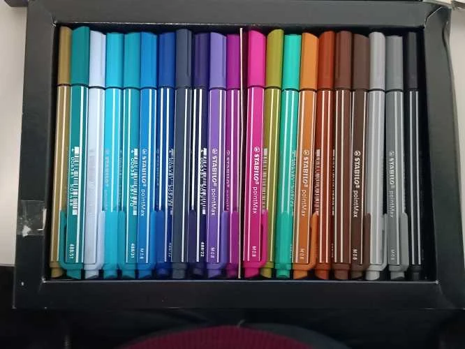 Ecost prekė po grąžinimo Nylon Tip Writing Pen - STABILO pointMax ARTY - Wallet of 42 - Assorted Col (Atnaujinta)