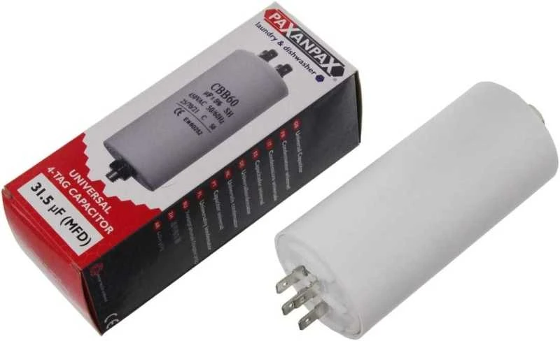 Ecost prekė po grąžinimo, Paxanpax Pld061 universalus kondensatorius 31,5Uf, 31,5Mfd, 450Vac (Atnaujinta)