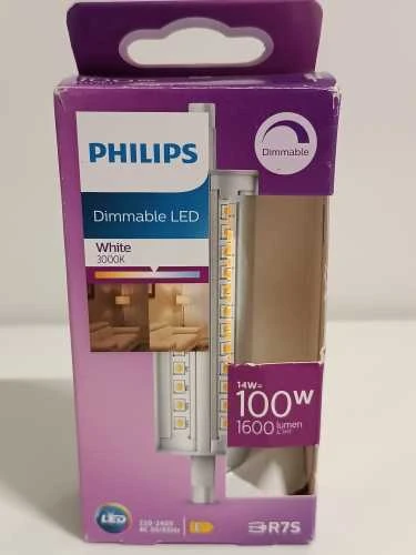 Ecost prekė po grąžinimo Philips LED Classic Dimmable Light Spot [R7S] 14W - 100W Equivalent, Baltas (Atnaujinta)