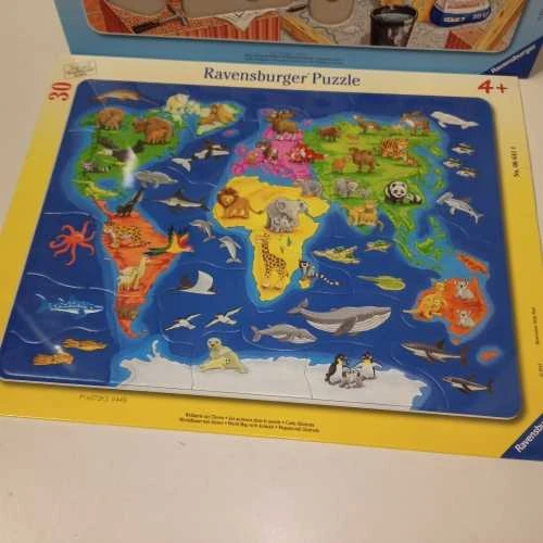 Ecost prekė po grąžinimo Ravensburger vaikų dėlionė 06641 - Pasaulio žemėlapis su gyvūnais - rėmelio (Atnaujinta)
