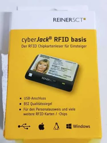 Ecost prekė po grąžinimo Reiner SCT cyberJack RFID Basis nPA Smart Card Reader eID BSI-Certified wit (Atnaujinta)