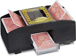 Ecost prekė po grąžinimo Relaxdays 10020520 Juodas Card Shuffler, 2 Decks, 3 Years to 99 Years, Batte (Atnaujinta)