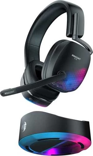 Ecost prekė po grąžinimo Roccat Syn Max Air - Belaidis RGB žaidimų ausines su 3D garsu ir dokavimo s (Atnaujinta)