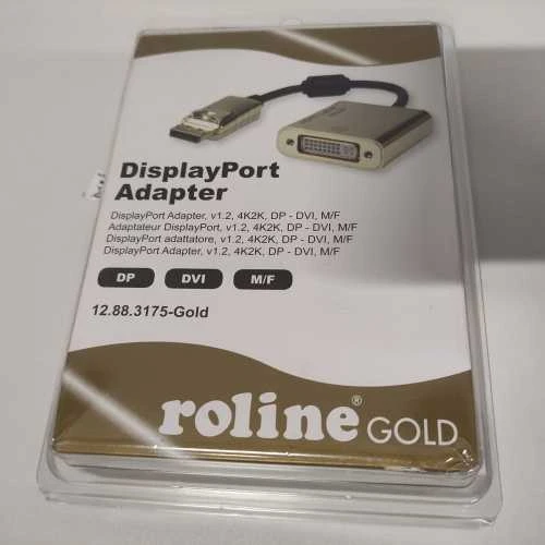 Ecost prekė po grąžinimo ROLINE GOLD 4K DPDVI adapteris Active v1.2 DP ST DVI BU, mažmeni (Atnaujinta)