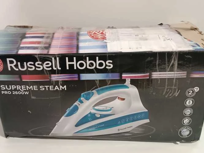 Ecost prekė po grąžinimo, Russell Hobbs garų lygintuvas Supreme Steam Pro (2600 vatų, 140 g/min papi (Atnaujinta)