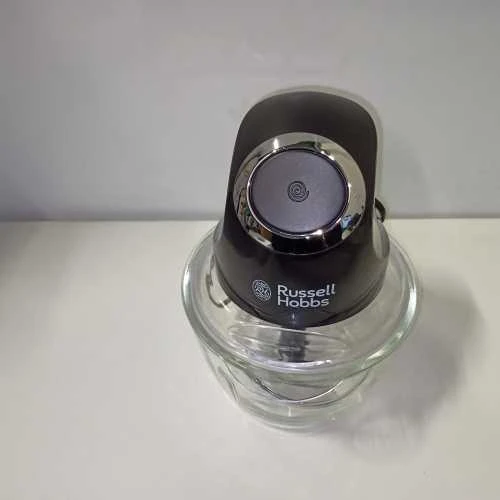 Ecost prekė po grąžinimo Russell Hobbs Mini Electric Chopper [Glass Jar incl. Storage Lid] Matt Blac (Atnaujinta)