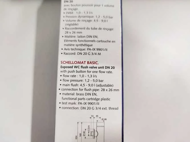 Ecost prekė po grąžinimo Schell Schellomat Basic 022470699 Slėgio tualetas SP?1/4LER (Atnaujinta)