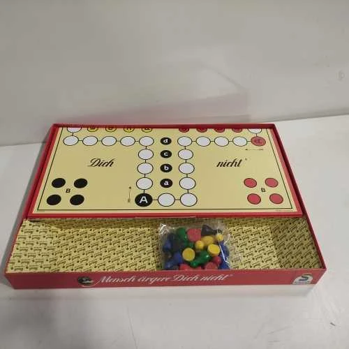 Ecost prekė po grąžinimo Schmidt Spiele 49020 „Žmogau, nesinervink“ jubiliejinis leidimas, su medinė (Atnaujinta)