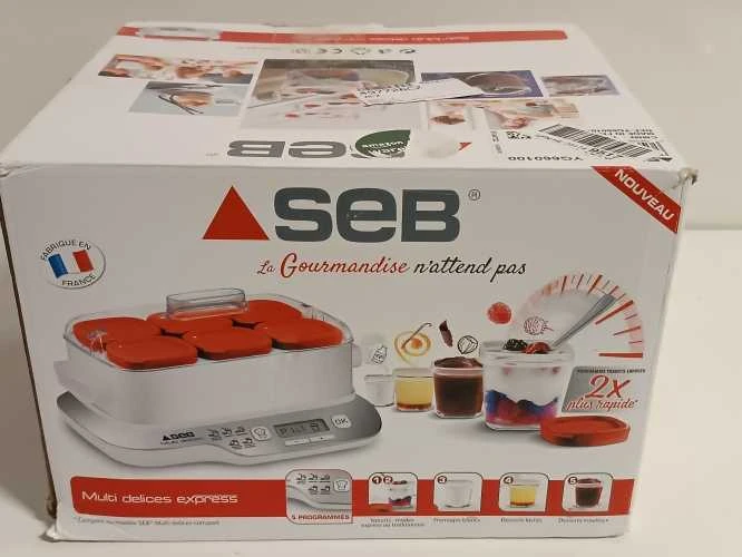 Ecost prekė po grąžinimo SEB Yogurti?re 6 pots, 140 ml glass jars, 5 automatic programs, BPA -free, (Atnaujinta)