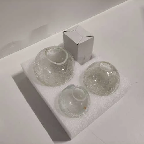 Ecost prekė po grąžinimo Set of 3 LED Glass Balls with Light Chain warm baltas Indoor (Atnaujinta)