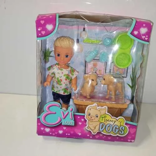 Ecost prekė po grąžinimo Simba Evi Love Timmy su mielais drabužiais, dviem šunimis ir daugybe priedų (Atnaujinta)