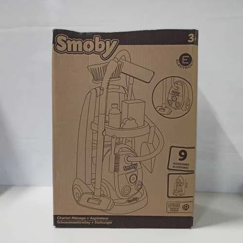 Ecost prekė po grąžinimo Smoby - Valymo vežimėlis + elektroninis dulkių siurblys (Atnaujinta)