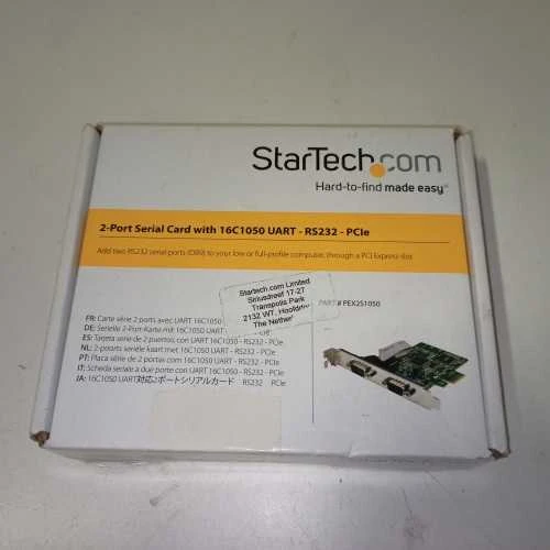 Ecost prekė po grąžinimo StarTech.com Serial PCI Express korta su 2 DB9 prievadais, UART 16C1050, RS (Atnaujinta)