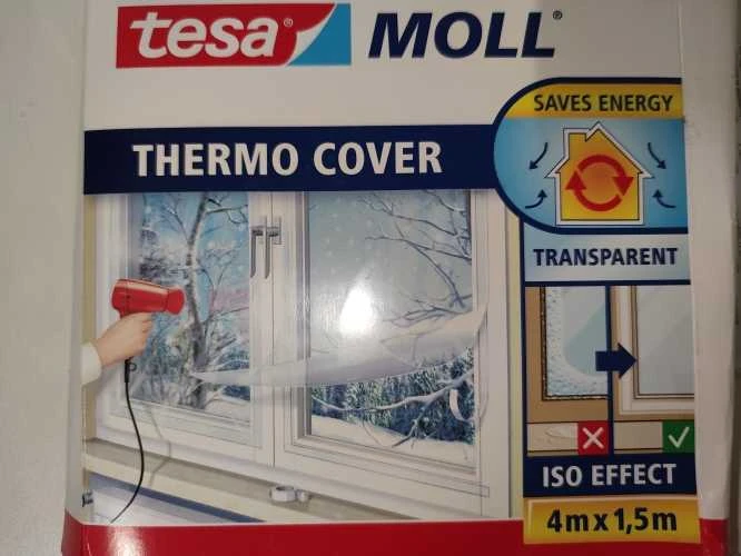 Ecost prekė po grąžinimo Tesamoll thermal cover window insulation filmas, transparent insulation filmas (Atnaujinta)