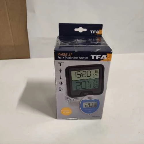 Ecost prekė po grąžinimo TFA Dostmann Marbella Funk-Poolthermometer, 30.3066.01, schwimmend, digital (Atnaujinta)