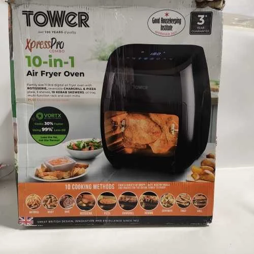 Gruzdintuvė Ecost prekė po grąžinimo Tower Xpress Pro Combo T17076 Vortx 10-in-1 Digital Air Fryer Oven with Rap (Atnaujinta)