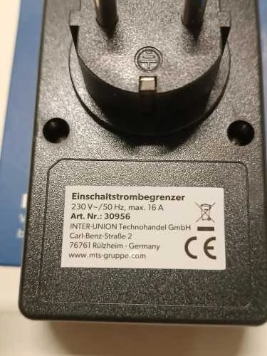 Ecost prekė po grąžinimo Unitec paleidimo ribotuvas ir srovės ribotuvas (250 V ~ / 16A) (Atnaujinta)