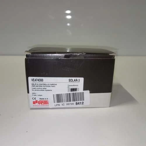 Ecost prekė po grąžinimo VEMER VE474300 modelis SOLAR-3 Load control for photovoltaic system with 3 re (Atnaujinta)