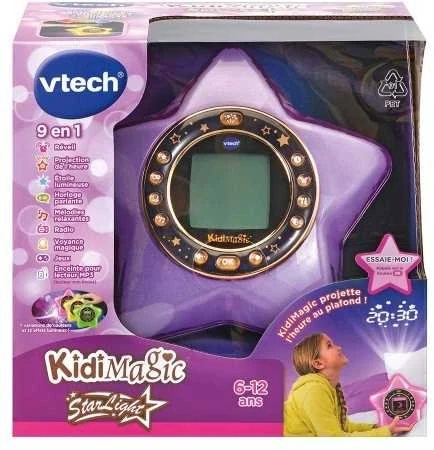 Ecost prekė po grąžinimo VTech - Kidimagic Starlight Violet - Interaktyvus vaikiškas žadintuvas, rad (Atnaujinta)
