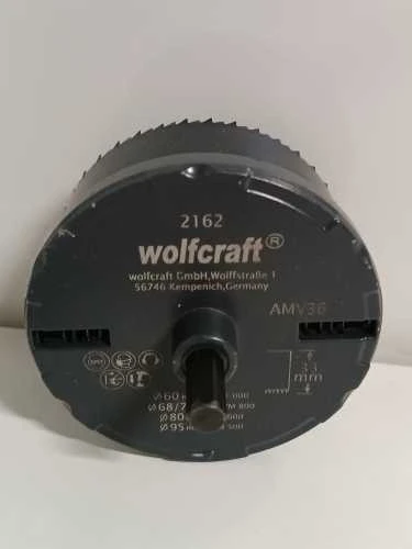 Ecost prekė po grąžinimo Wolfcraft 2162000 - Standart crown saw for wood, laminated plaster Ø 60,68, (Atnaujinta)