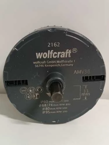 Ecost prekė po grąžinimo Wolfcraft 2162000 - Standart crown saw for wood, laminated plaster Ø 60,68, (Atnaujinta)