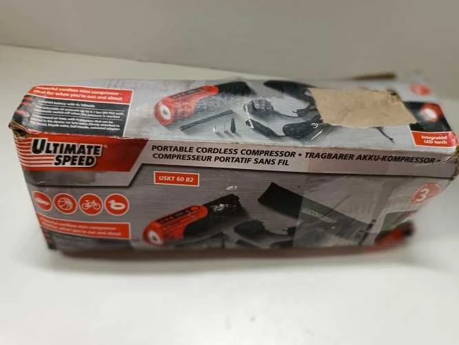 Parkside Ecost prekė po grąžinimo, Ultimate Speed Portable Cordless Compressor Inflator Uskt60a1 60pci (Atnaujinta)