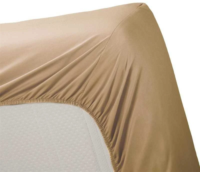 Ambiante Cotton Uni HL Khaki paklodė su guma Čiužinio dydis - 200x200 cm