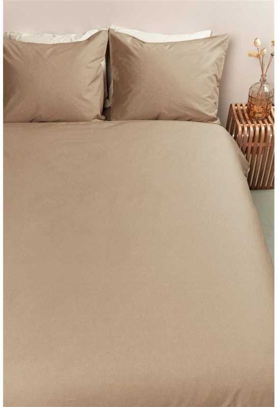 Ambiante Patalynės komplektas Cotton Uni Khaki Pagalvės matmenys - 50x70 cm, Antklodės matmenys - 140x200 cm