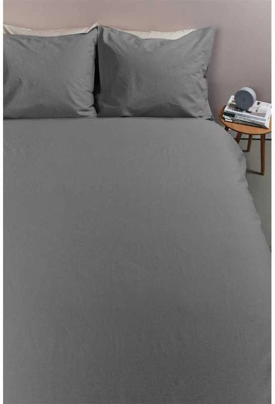 Ambiante Patalynės komplektas Cotton Uni Pilkas Pagalvės matmenys - 50x70 cm, Antklodės matmenys - 200x220 cm