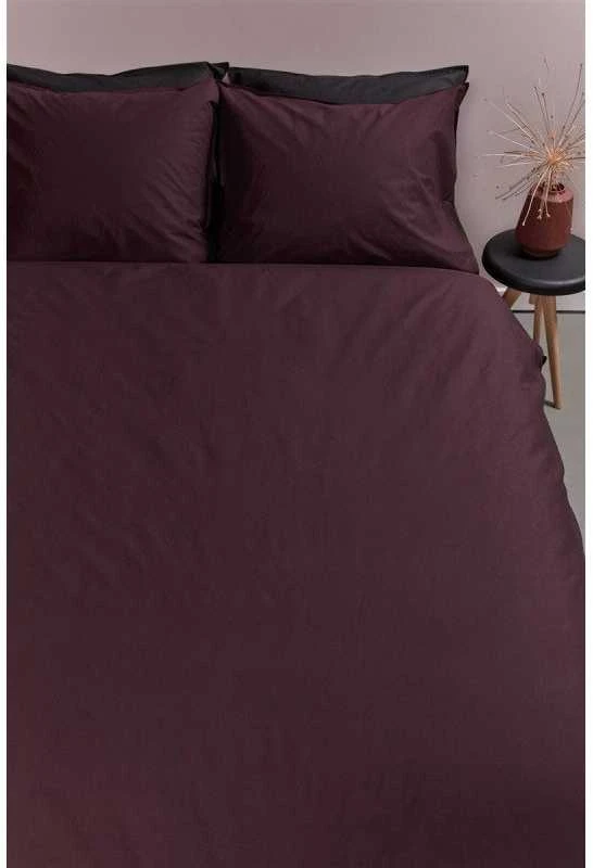 Ambiante Patalynės komplektas Cotton Uni Dark Raudona Pagalvės matmenys - 50x70 cm, Antklodės matmenys - 140x200 cm