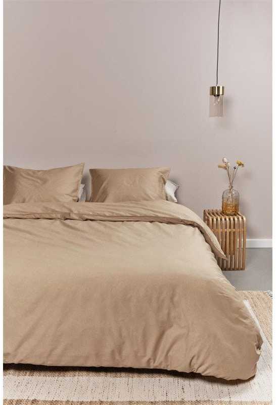 Ambiante Patalynės komplektas Cotton Uni Khaki Pagalvės matmenys - 50x70 cm, Antklodės matmenys - 140x200 cm