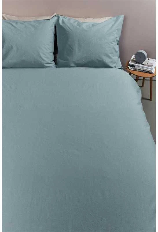 Ambiante Patalynės komplektas Cotton Uni Mėlyna Pagalvės matmenys - 50x70 cm, Antklodės matmenys - 140x200 cm