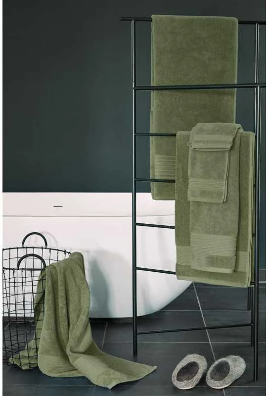 Beddinghouse Medvilninis rankšluostis SHEER OLIVE Žalias Rankšluosčio dydis - 30x50 cm