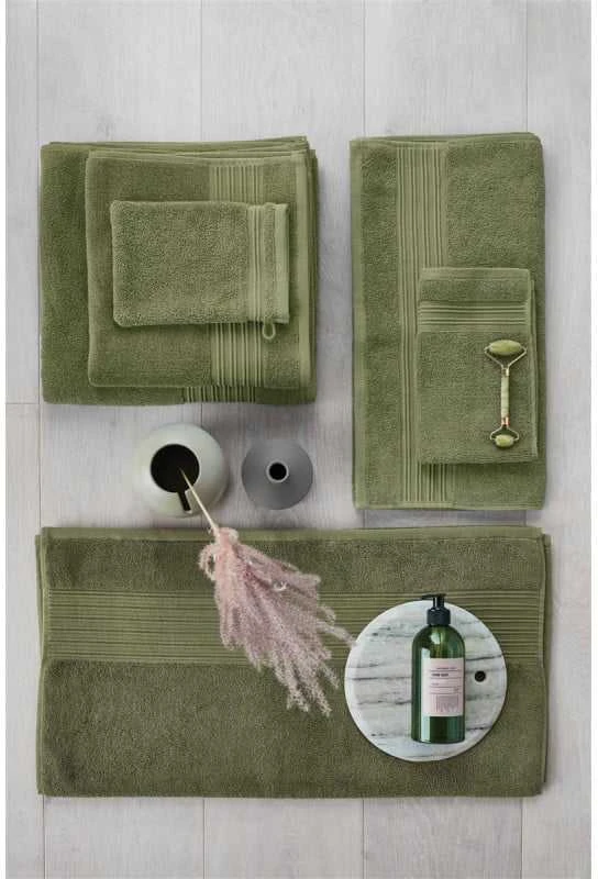 Beddinghouse Medvilninis rankšluostis SHEER OLIVE Žalias Rankšluosčio dydis - 30x50 cm