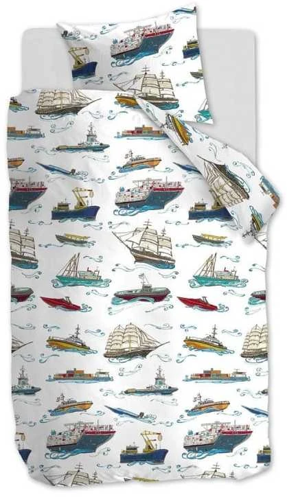 Beddinghouse Vaikiškas patalynės komplektas Ships Mėlyna Pagalvės matmenys - 50x70 cm, Antklodės matmenys - 135x200 cm