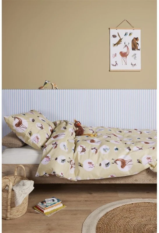 Beddinghouse Vaikiškas patalynės komplektas Bosdieren Geltona Pagalvės matmenys - 40x60 cm, Antklodės matmenys - 100x135 cm