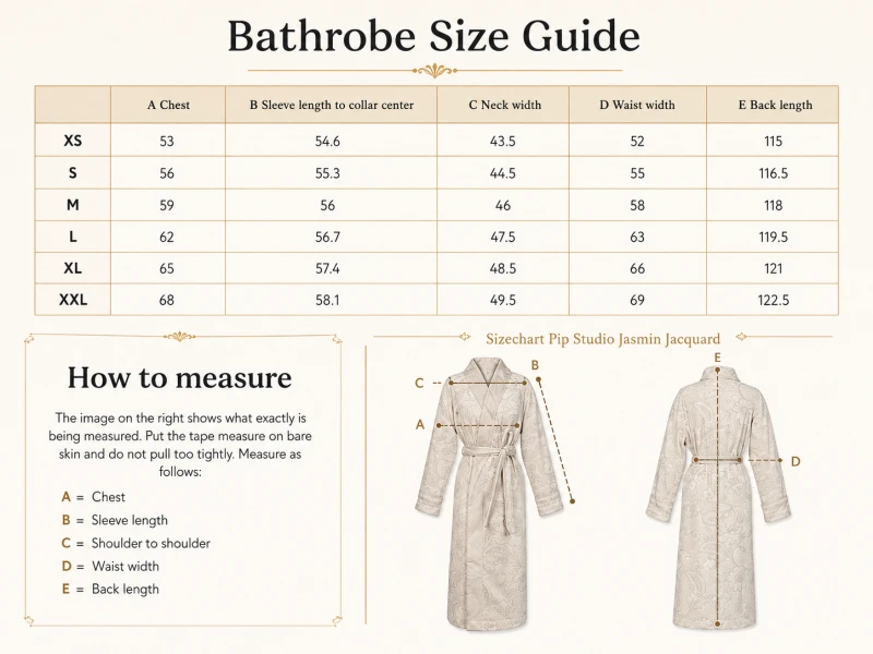 Chalatas Pip Studio Jasmin Jacquard Sand Chalato dydis - M