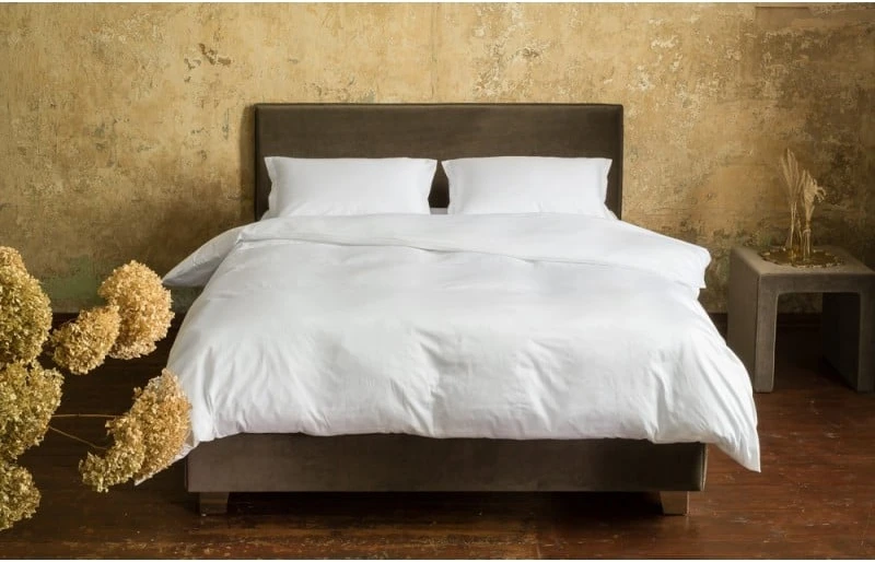 Fejos Namai PREMIUM satino patalynės komplektas COCONUT Baltas Pagalvės matmenys - 50x70 cm, Antklodės matmenys - 140x200 cm