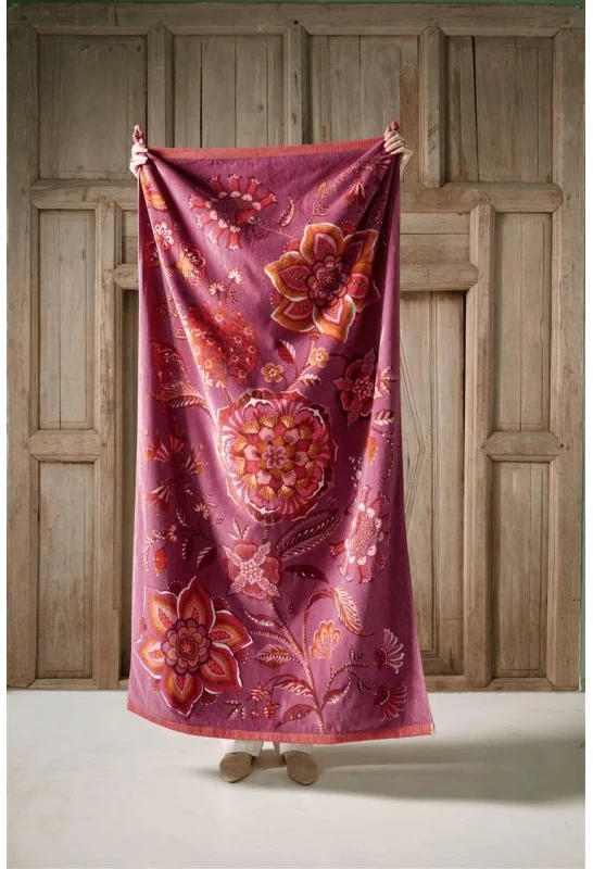 Paplūdimio rankšluostis Pip Studio Viva la Vida Lilac Rankšluosčio dydis - 100x180 cm