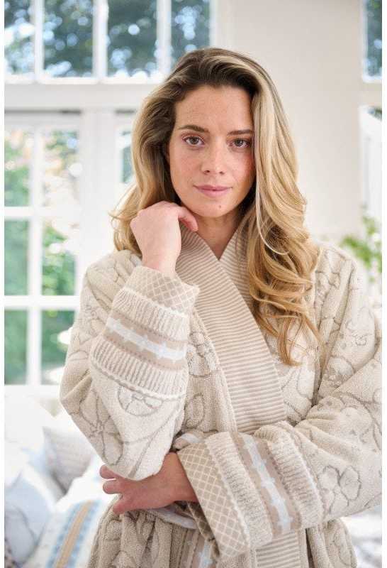 Chalatas Pip Studio Jasmin Jacquard Sand Chalato dydis - M